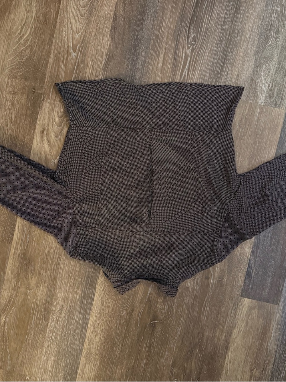 Vintage Norton McNaughton Brown Shirt with White Dot Print - Picture 2 of 4
